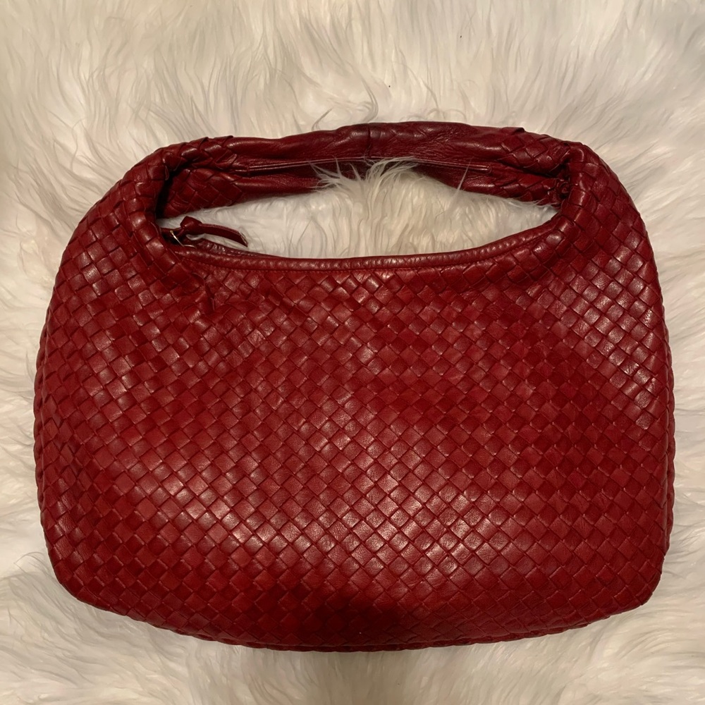COPY - BOTTEGA VENETA Authentic Used Napa Intrecciato medium hobo